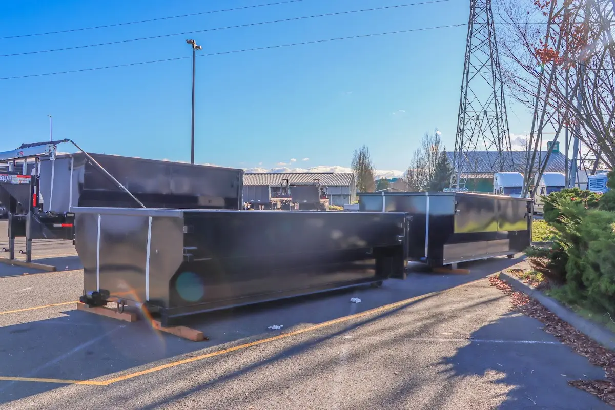 Roll-off dumpster ready for waste disposal at job site for Estate Cleanout Dumpster Rental in Johnstown